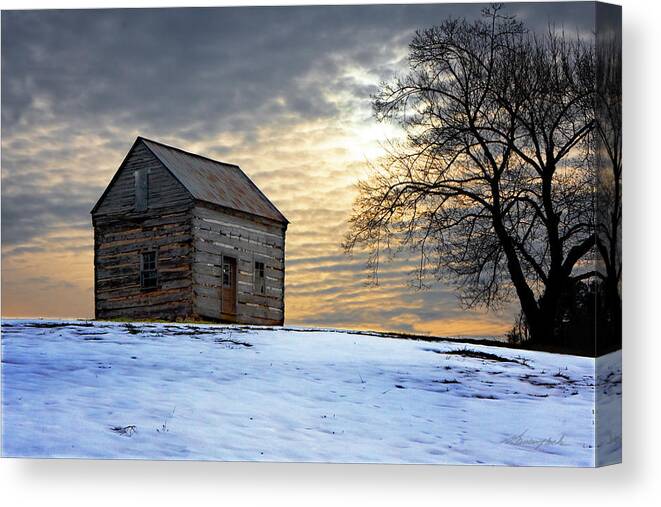 Color Canvas Print featuring the photograph Winter Sky 1 by Alan Hausenflock