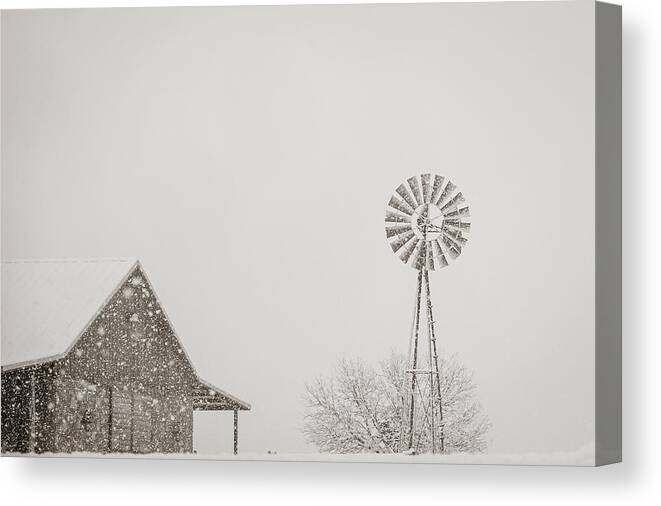 Texas Lanscape Canvas Print featuring the photograph Winter Wonder Ranch by Pamela Steege