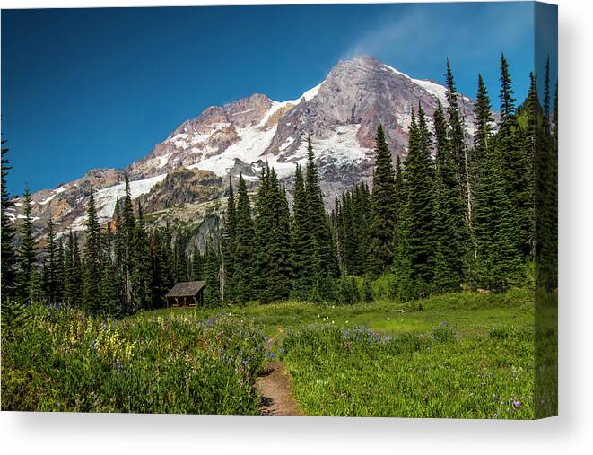 Mount Rainier National Park Canvas Print featuring the photograph Worth the Effort-2 by Doug Scrima