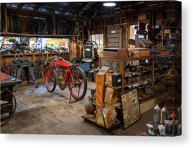 Motorcycle Canvas Print featuring the photograph Wheels-8 by John Kirkland