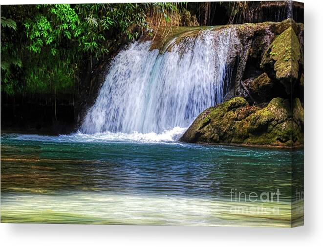 Waterfalls Canvas Print featuring the photograph Y S Falls South Coast, St Elizabeth Parish  Jamaica by Elaine Manley