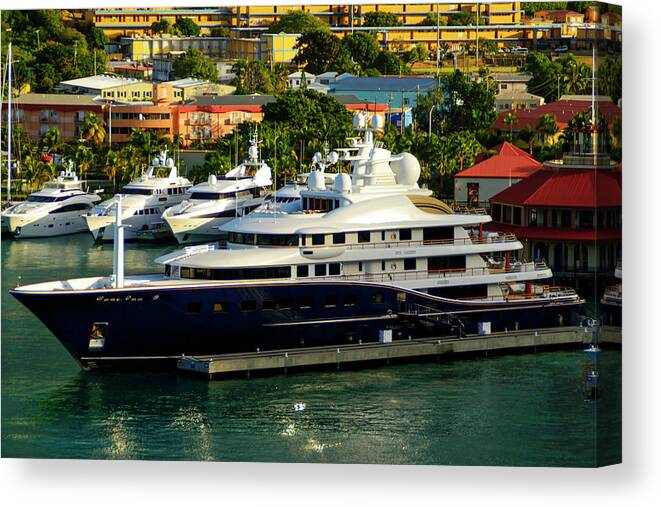 Yachts Canvas Print featuring the photograph Yachts by AE Jones
