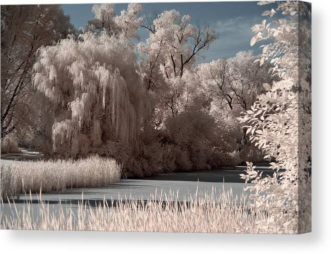 Viking County Park Canvas Print featuring the photograph Yahara River at Viking County Park in Stoughton Wisconsin by Peter Herman