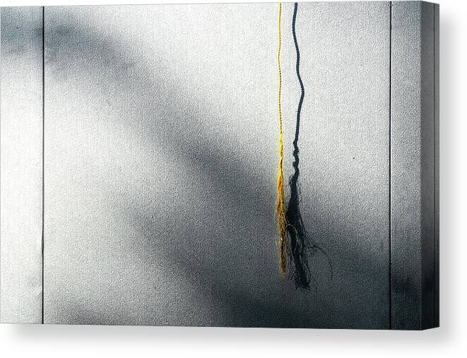 Yellow Cord Canvas Print featuring the photograph Yellow Cord by Sharon Popek