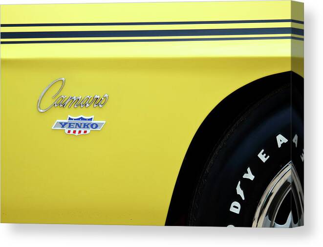 Chevrolet Camaro Yenko Canvas Print featuring the photograph Yellow Yenko by Lens Art Photography By Larry Trager