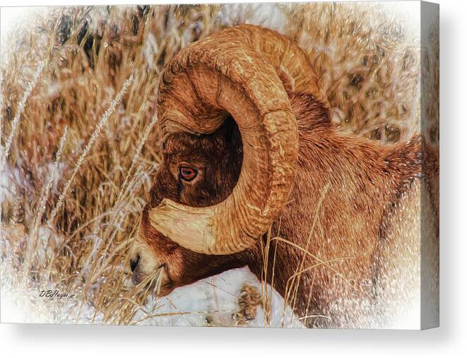 Wildlife Canvas Print featuring the mixed media Yellowstone Wildlife Artistry by DB Hayes