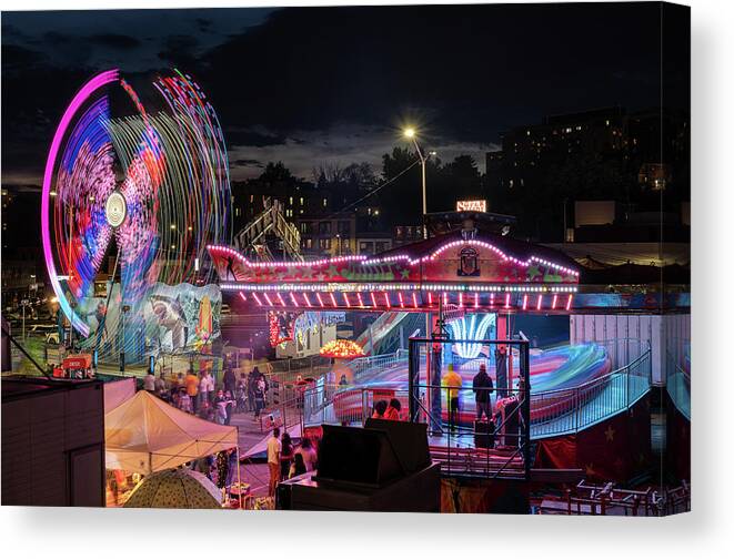 Spring Canvas Print featuring the photograph Yonkers Dowtown Carnival by Kevin Suttlehan