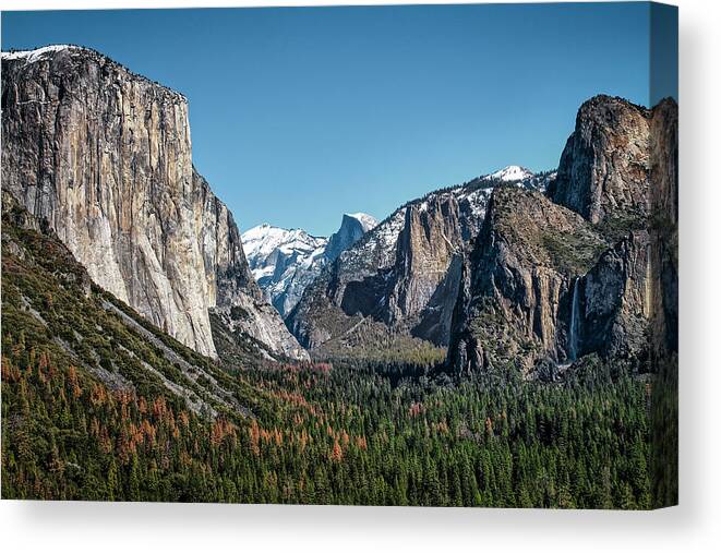 Yosemite Canvas Print featuring the photograph Yosemite Tunnel View by Gary Geddes