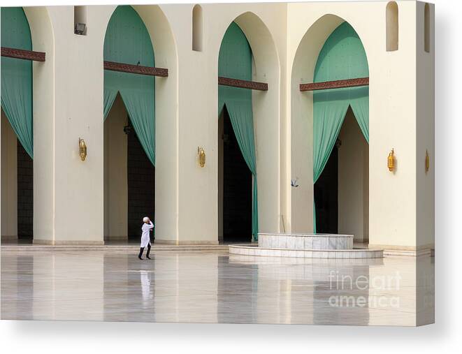 Cairo Canvas Print featuring the photograph Young boy at the mosque, Cairo, Egypt by Delphimages Photo Creations