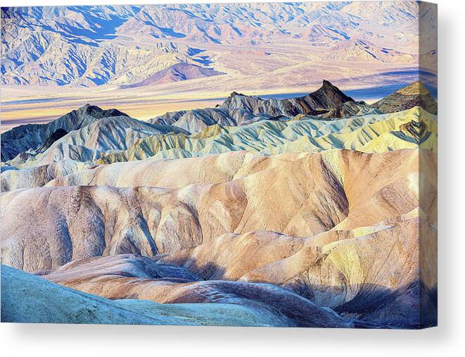 Death Valley National Park Canvas Print featuring the photograph Zabriskie Point by Marla Brown