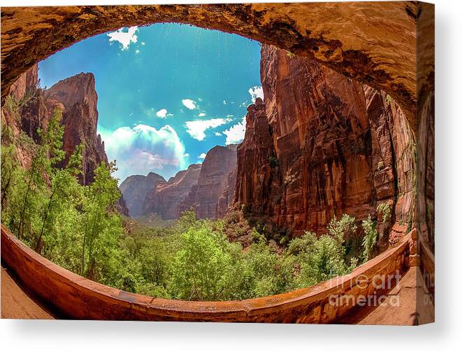 National Canvas Print featuring the photograph Zion National Park Utah by Micah May