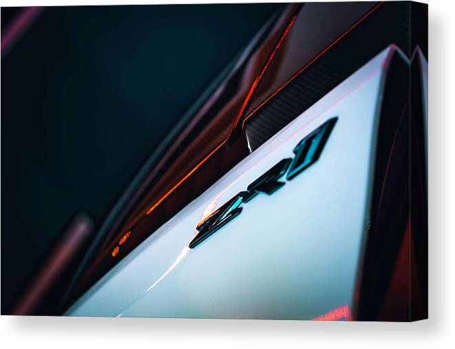 Zr1 Canvas Print featuring the photograph ZR1 Perspective II by Lourry Legarde