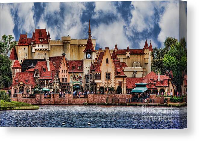 German Lakeside Castle Canvas Print featuring the photograph German Lakeside Castle #1 by Lee Dos Santos