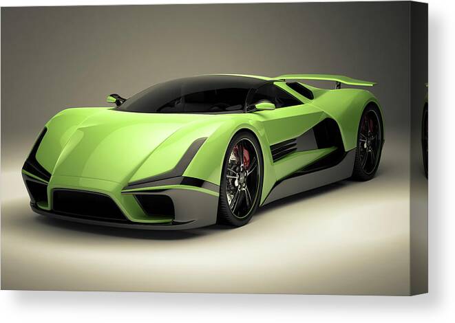 Aerodynamic Canvas Print featuring the photograph Sports Car #2 by Mevans