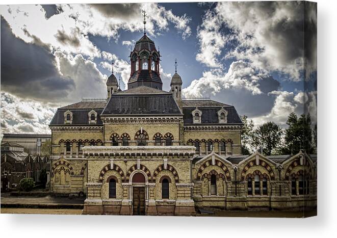 Abbey Mills Canvas Print featuring the photograph Abbey Mills Pumping Station by Heather Applegate