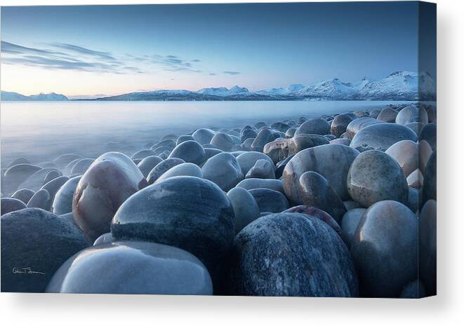 Pebble Canvas Print featuring the photograph An Ocean Of Time by Ebba Torsteinsen Jenssen