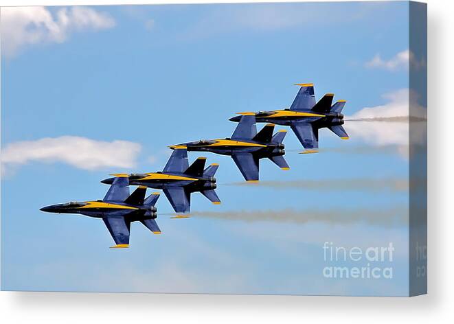 Airplane Canvas Print featuring the photograph Angels of the sky by Rick Kuperberg Sr