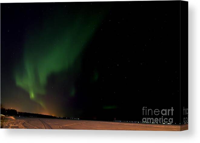 Northern Lights Canvas Print featuring the photograph Aurora Borealis 03 by Arik Baltinester