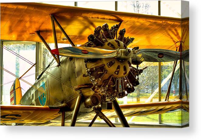 Boeing 100/p-12/f4b Canvas Print featuring the photograph Boeing 100P Fighter by David Patterson