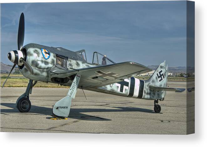 Fw190 Canvas Print featuring the photograph Butcher Bird by Jeff Cook