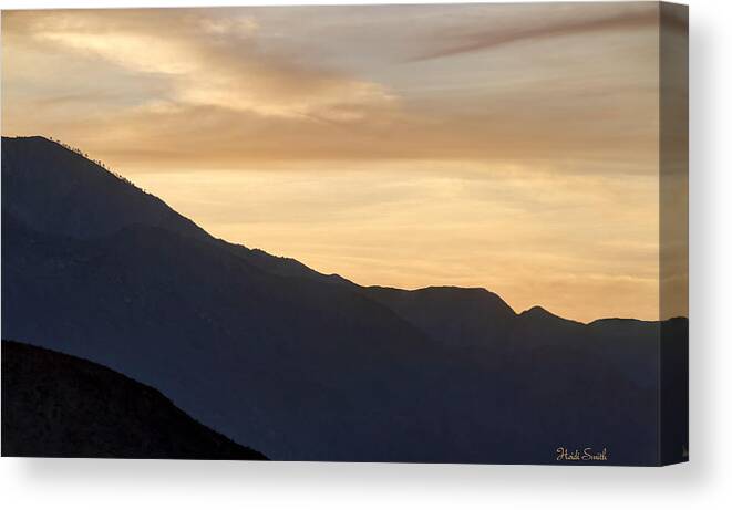 Landscape Canvas Print featuring the photograph California Desert Gold by Heidi Smith