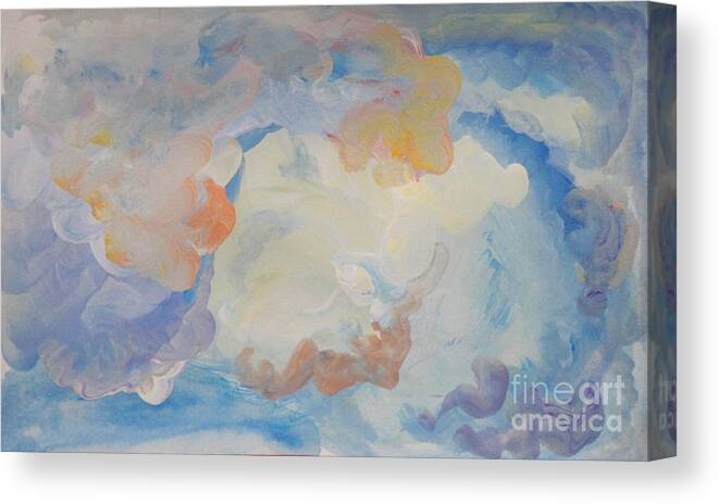 Clouds Canvas Print featuring the painting Cloud Abstract 2 by Anne Cameron Cutri