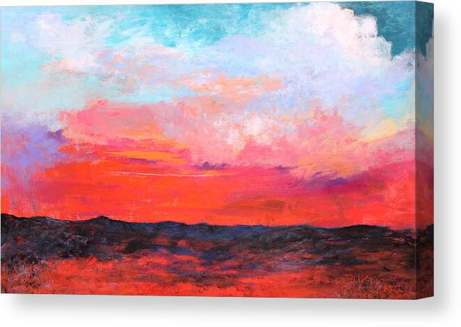 Sky Canvas Print featuring the painting Cloud Study 4 by M Diane Bonaparte
