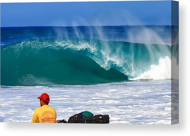 Surf Canvas Print featuring the photograph Danger by Gregg Daniels 