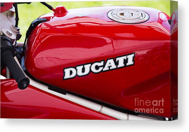 Ducati Canvas Print featuring the photograph Ducati Motorcycle by Tim Gainey