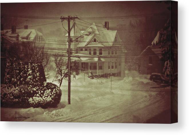 Snow Canvas Print featuring the photograph East Avenue circa 2013 by Aleksander Rotner
