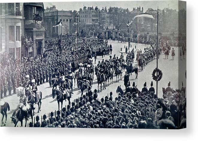 1910 Canvas Print featuring the photograph Edward Vii Funeral, 1910 by Granger