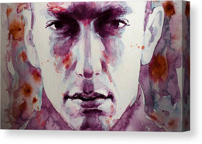 Eminem Canvas Print featuring the painting Eminem 2 by Laur Iduc