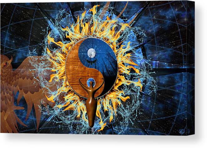 Equilibria Canvas Print featuring the digital art Equilibria by Kenneth Armand Johnson