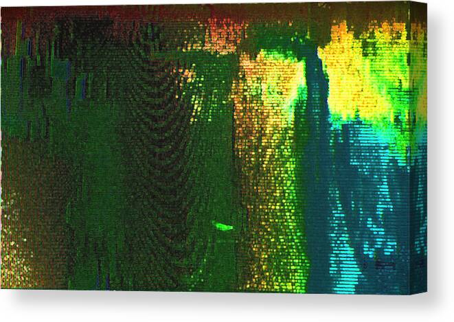 Abstract Canvas Print featuring the photograph Experiencing Technical Difficulties 2 by Lenore Senior