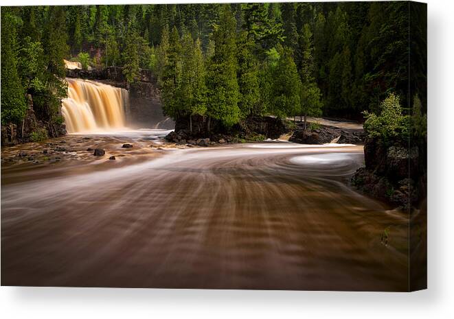 Minnesota Canvas Print featuring the photograph Gooseberry Falls Superhighway by Steve White