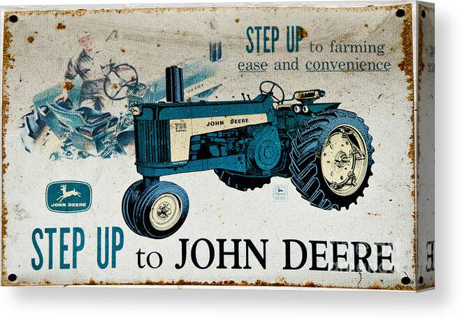 Sign Canvas Print featuring the photograph John Deere Tractor Sign by Paul Mashburn