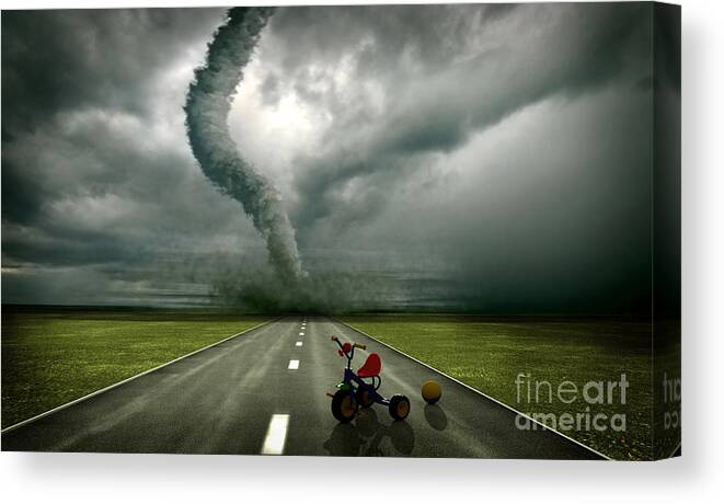 Large Tornado Canvas Print featuring the photograph Large Tornado by Boon Mee