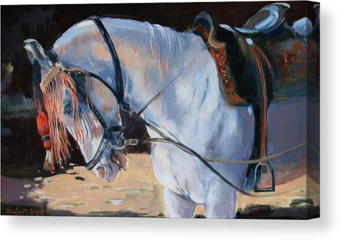 Marwari Horse Canvas Print featuring the painting Marwari Horse by Jennifer Wright