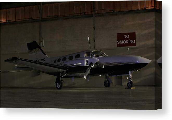 Cessna Canvas Print featuring the photograph No Smoking by Scott Stephens