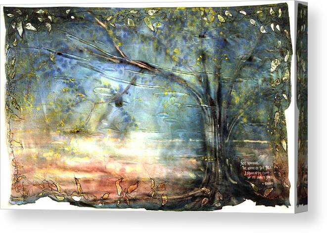 Tree Canvas Print featuring the mixed media Not Knowing by Tom Hefko
