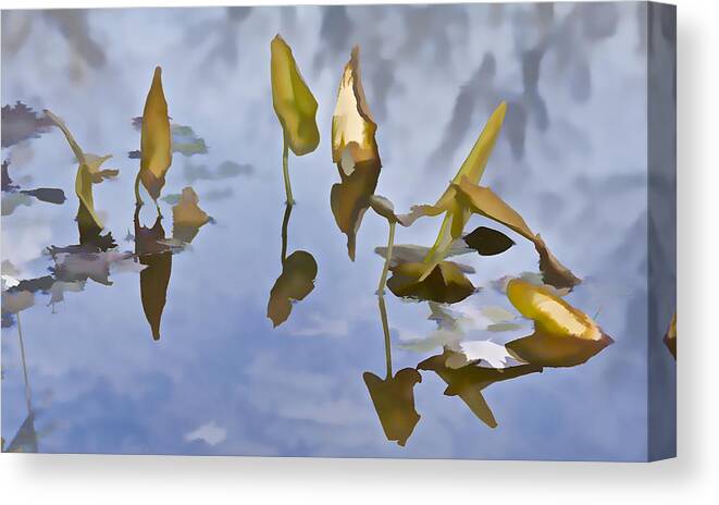Abstract Canvas Print featuring the photograph On the Canal by David Letts