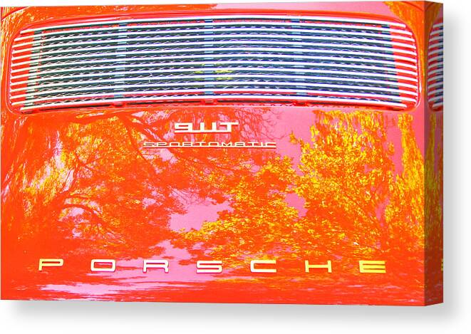 Porsche 911t Reflections Canvas Print featuring the photograph Porsche 911T Reflections by Samuel Sheats