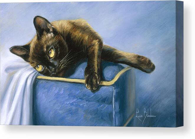 Cat Canvas Print featuring the painting Romeo by Lucie Bilodeau