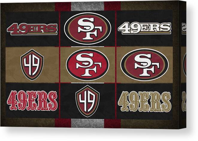 San Francisco 49ers Uniform Patches Canvas Print / Canvas Art by
