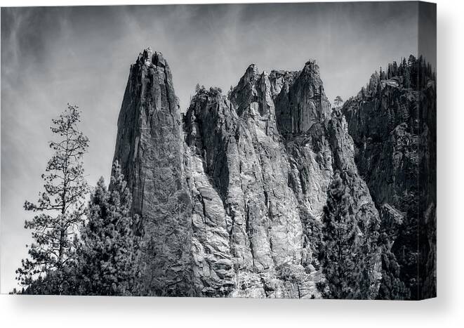 Adventure Canvas Print featuring the photograph Sentinel Rock at Yosemite National Park by John M Bailey