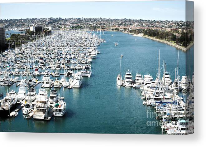 Marina Canvas Print featuring the photograph Southern California Living by Mary Jane Armstrong