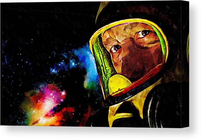 Space Canvas Print featuring the painting Spaced by Rick Mosher