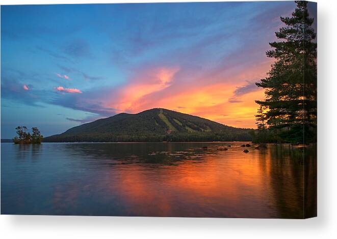 Shawnee Peak Canvas Print featuring the photograph Summer Sunset at Shawnee Peak by Darylann Leonard Photography