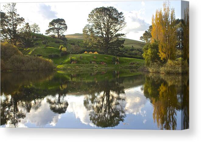 Autumn Canvas Print featuring the photograph The Shire Middle Earth by Venetia Featherstone-Witty