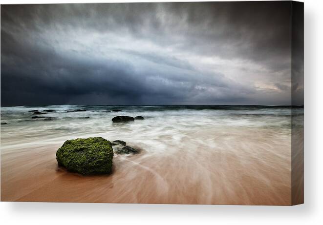 Beach Canvas Print featuring the photograph The storm by Jorge Maia